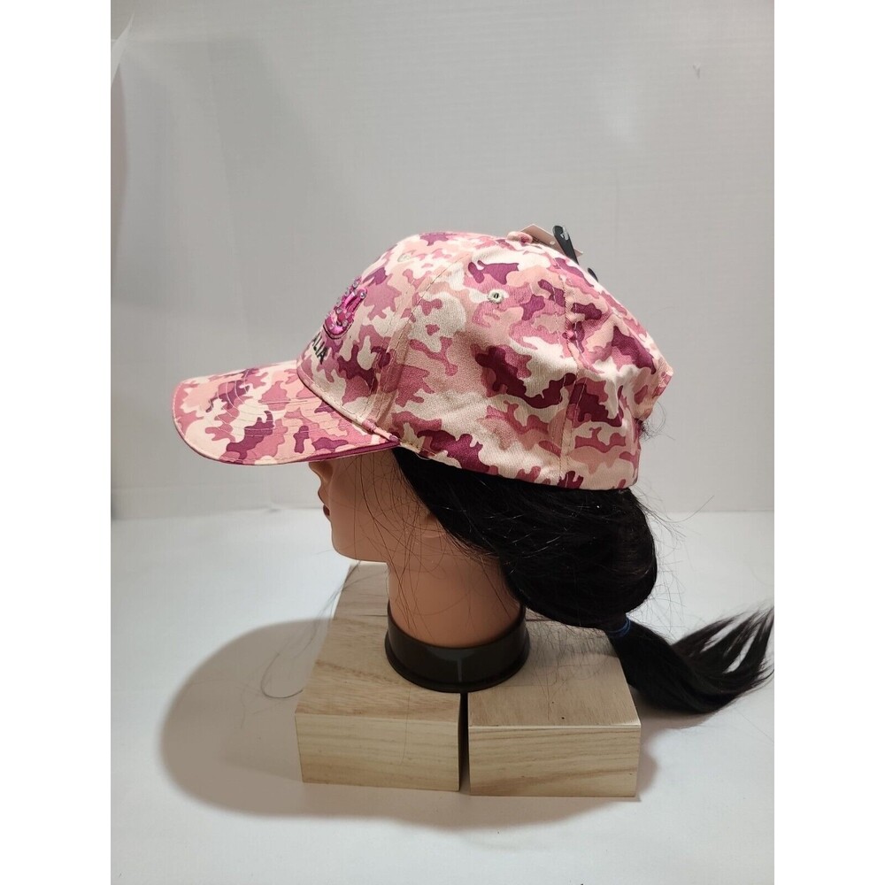 NWT Roma Italia Womens Pink Camo Hat Adjustable Baseball Cap Embroidered - Picture 3 of 11